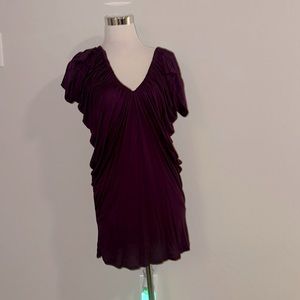 Dolman / butterfly sleeve purple dress
